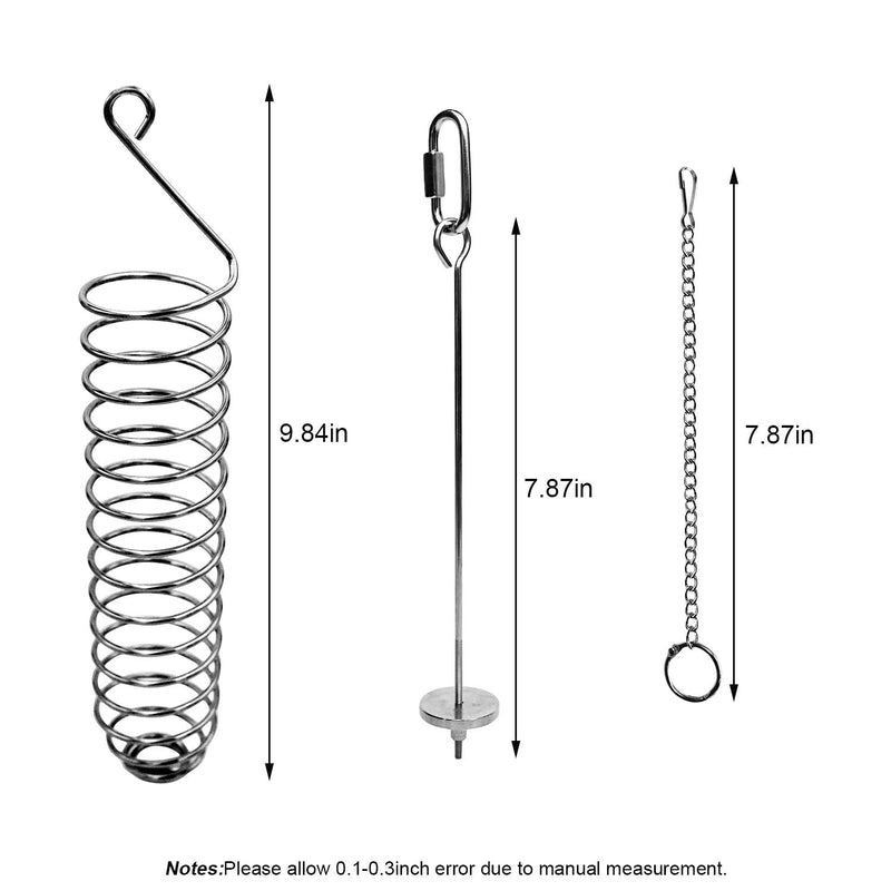 Bird Food Holder, Bird Feeder Toy, Bird Small Animal Fruit Vegetable Holder Stainless Steel Vegetable Skewer Foraging Hanging Food Feed Treating Tool for Parrots Cockatoo Cockatiel Basket - BeesActive Australia