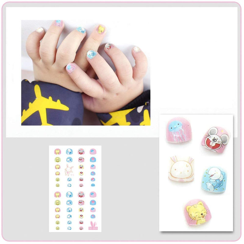 Fanoshon Cute Kids Friendly Nail Stickers for Girls 200+ Designs, Self Adhesive Nail Decals Manicure Tip for Children Fingernails Toenails, Birthday Party Favors Goody Bags Christmas Stocking Stuffer - BeesActive Australia