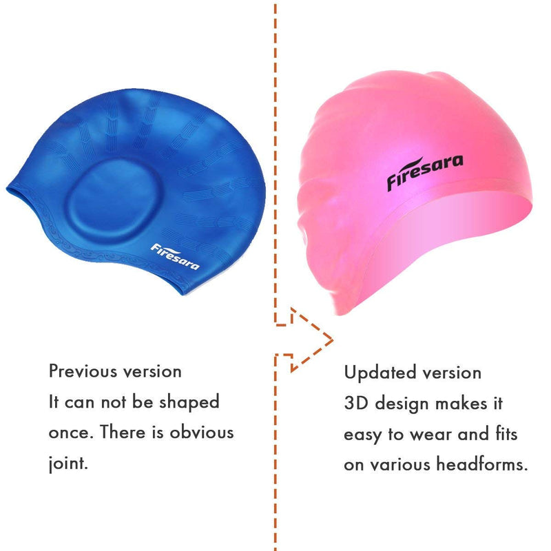 Firesara Spandex Swim Cap + 3D Swim Cap - BeesActive Australia