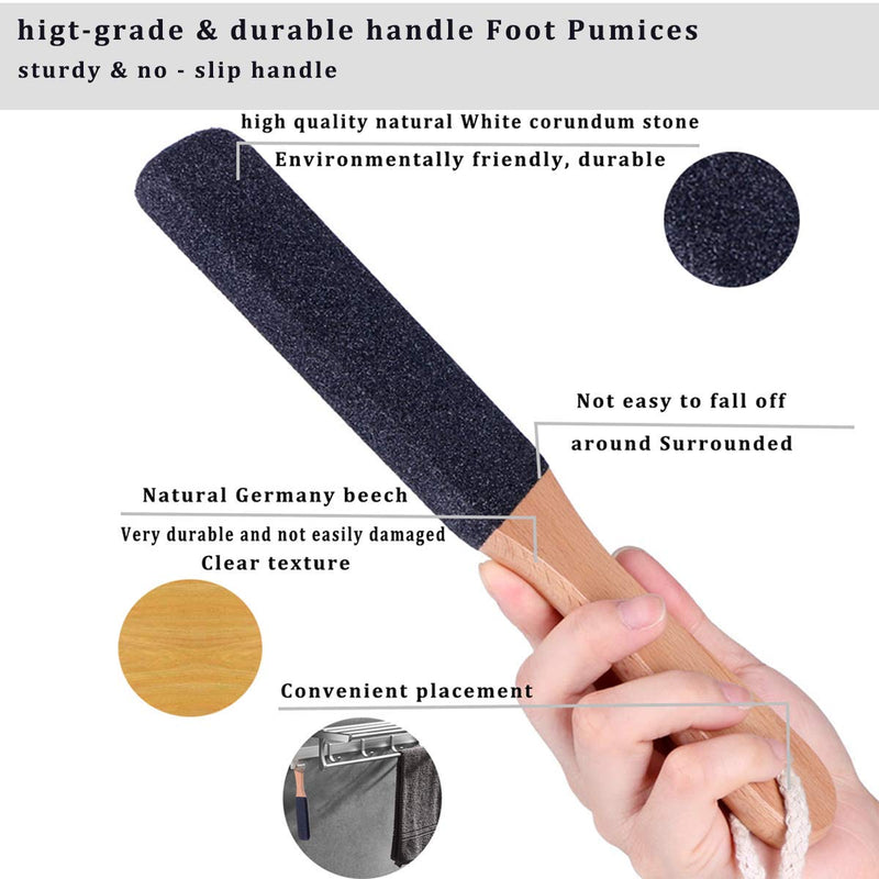 Kinepi Foot File Callus Remover Foot Scrubber,Professional Pedicure Foot Rasp Removes Cracked Heels,Dead Skin,Corn,Hard Skin,Pumice Stone for Feet Scraper File Brush Tools for Wet and Dry Feet Black - BeesActive Australia