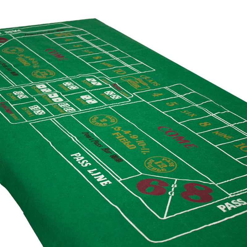 GSE Games & Sports Expert 2-Sided 36"x72" Casino Tabletop Felt Layout Mat (Blackjack, Craps, Roulette, Texas Hold'em Available) Roulette/Craps Layout - BeesActive Australia