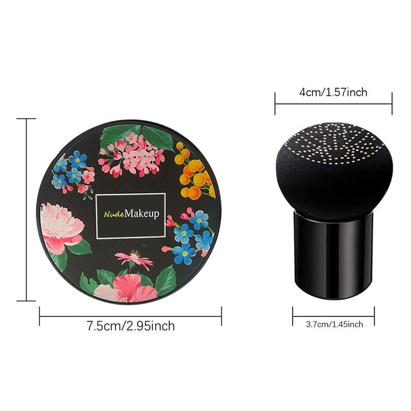 2 Pack Mushroom Head Air Cushion CC Cream BB Cream, Concealer Lasting Nude Makeup Moisturizing Brightening Pigment CC Liquid Foundation Ivory - BeesActive Australia