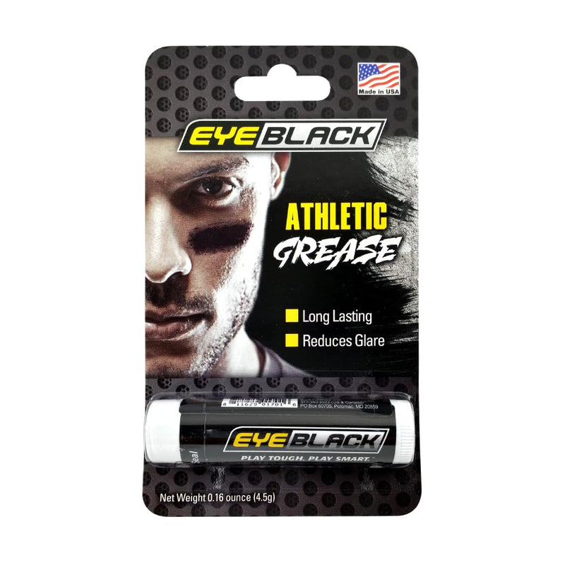EyeBlack Anti-Glare Under Eye Black Sports Grease Stick for Pro Performance - Softball, Football, Baseball, Soccer, Cheer, Volleyball – Tailgate, Championship, Playoffs, Game Day - Black, 1 Stick - BeesActive Australia