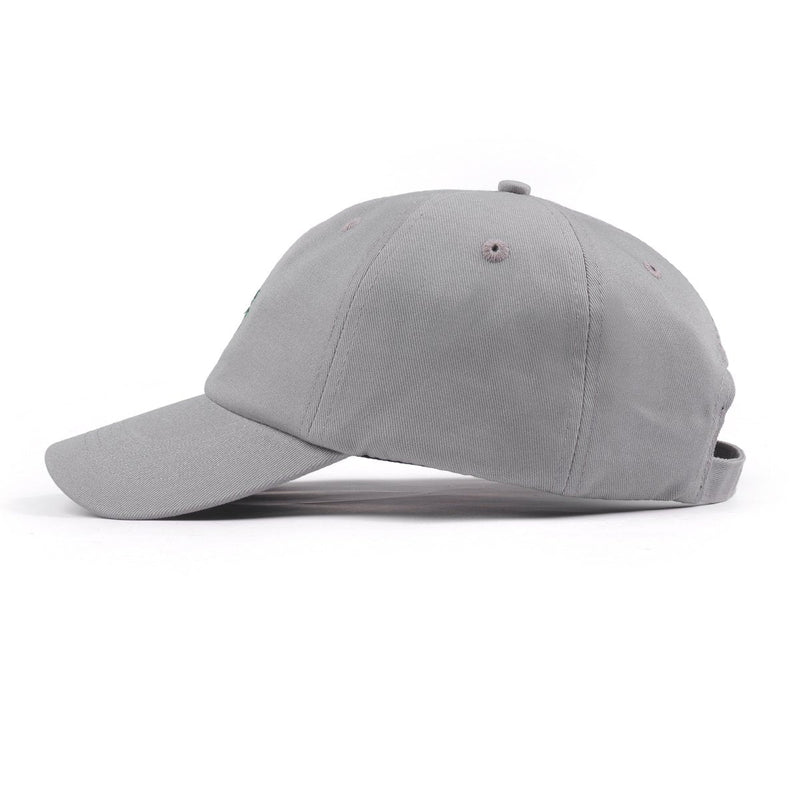 Rose Embroidered Dad Hat Women Men Cute Adjustable Cotton Floral Baseball Cap Grey - BeesActive Australia