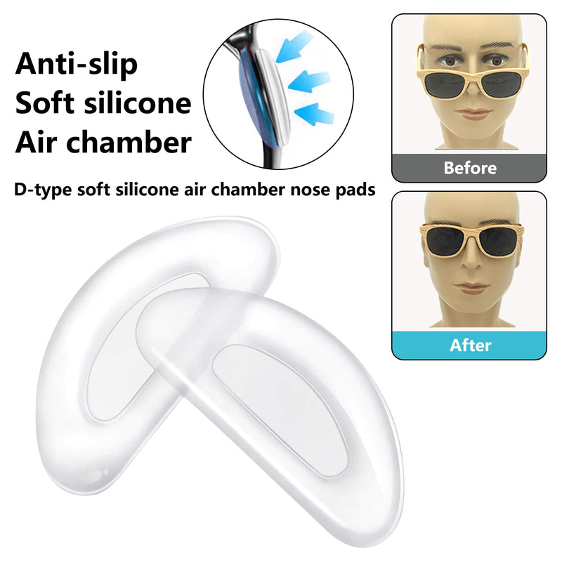 Nose Pads for Glasses Push Fit Stick on 10 Pairs Air Bag Nosepads Adhesive Eyeglass Nose Pad for Glasses Anti-Slip Soft Silicone Nose Pads Replacement Nose Pad for Glasses Eyeglasses Sunglasses - BeesActive Australia