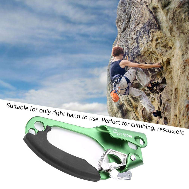 Alomejor Climbing Hand Ascender Mountaineering Ergonomic Rappelling Gear Equipment Climbing Rope for 8 13mm Green - BeesActive Australia