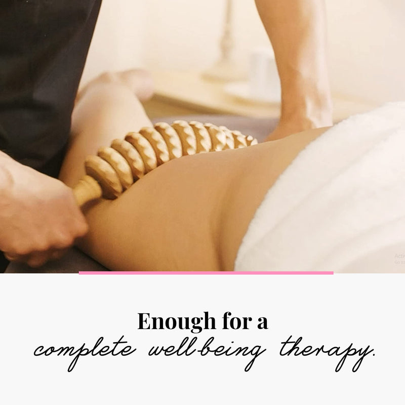 Tuuli Accessories Anti Cellulite Massage Roller Tool Massager Thigh Maderotherapy Wooden - BeesActive Australia