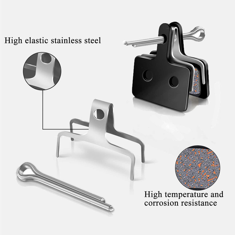 4 Pairs Bike Brake Pads Compatible with TRP Tektro Shimano Deore Br-M575 M525 M515 T615 T675 M505 M495 M486 M485 M475 M465 M447 M446 M445 M416 M415 M395 M375 M315 M355 C601(Black,Resin,Semi Metallic) - BeesActive Australia