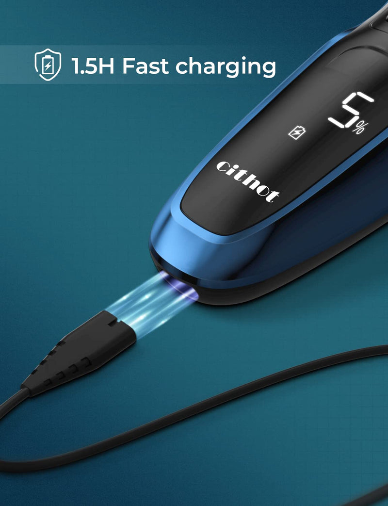 Electric Razor Shavers for Men Rechargeable with Pop-up Trimmer IPX7 Waterpfoof Travel Lock - BeesActive Australia