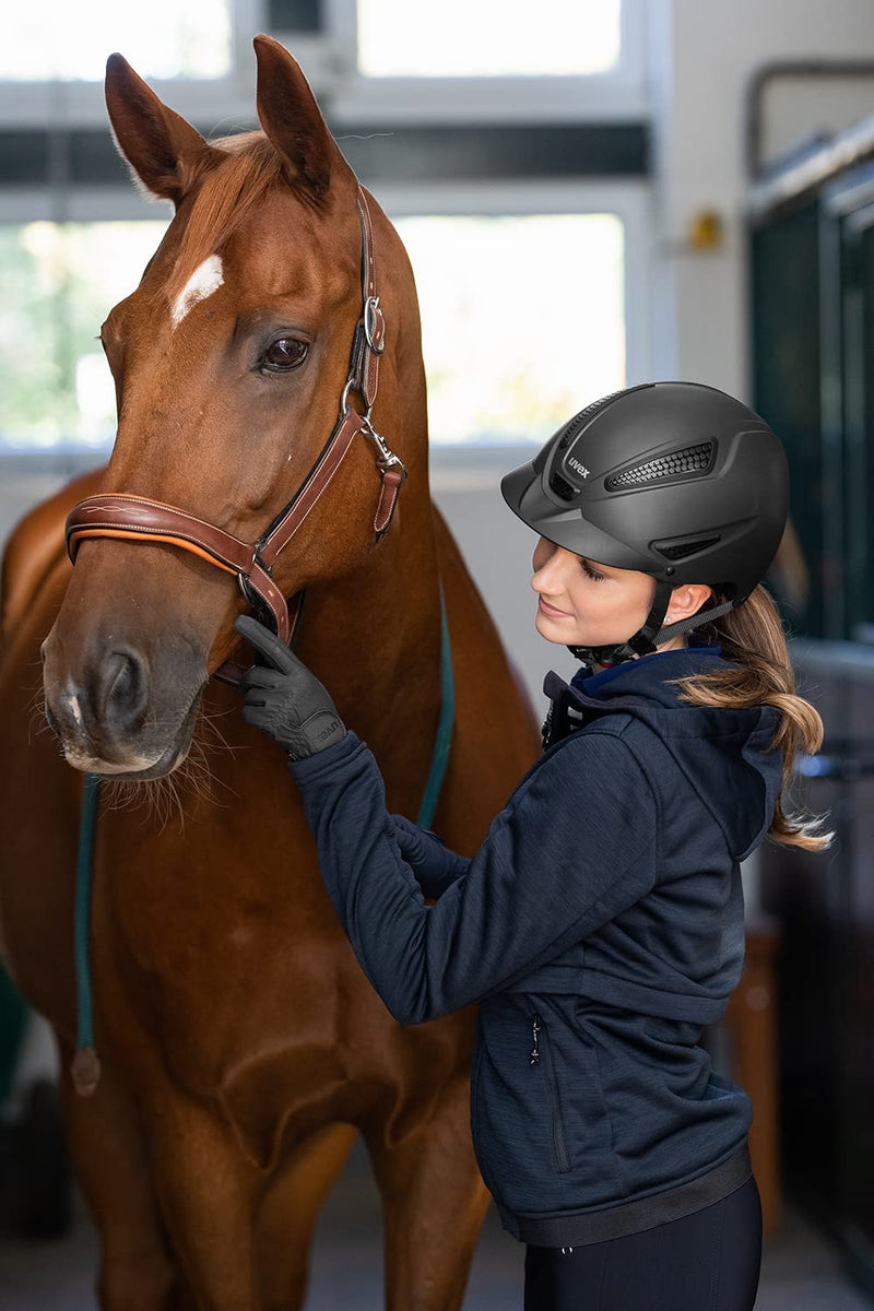 Uvex Sportstyle Horse Riding Gloves for Women & Men - Breathable, Washable & with Touchscreen Capability Brown 9.5 - BeesActive Australia