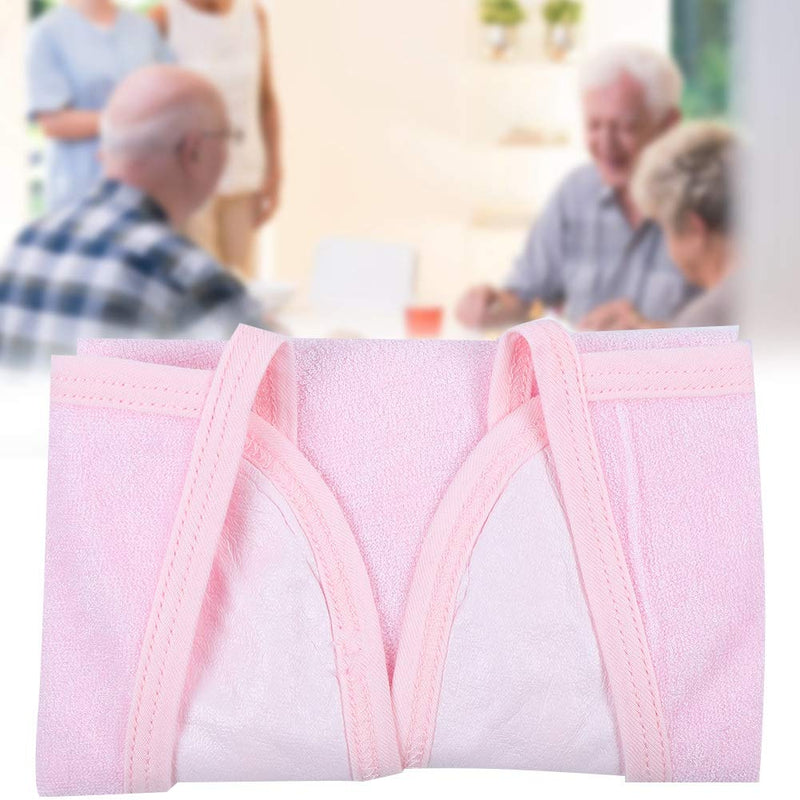 2 Color 3 Size Adult Bib, Elderly Waterproof Bib, Adult Mealtime Saliva Towel Dining Apron Clothes Bamboo Protector (S-Light Pink) - BeesActive Australia