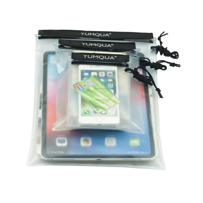 YUMQUA Clear Waterproof Bags, Water Tight Cases Pouch Dry Bags for Camera Mobile Phone Maps Pouch Kayak Military Boating Document Holder - BeesActive Australia