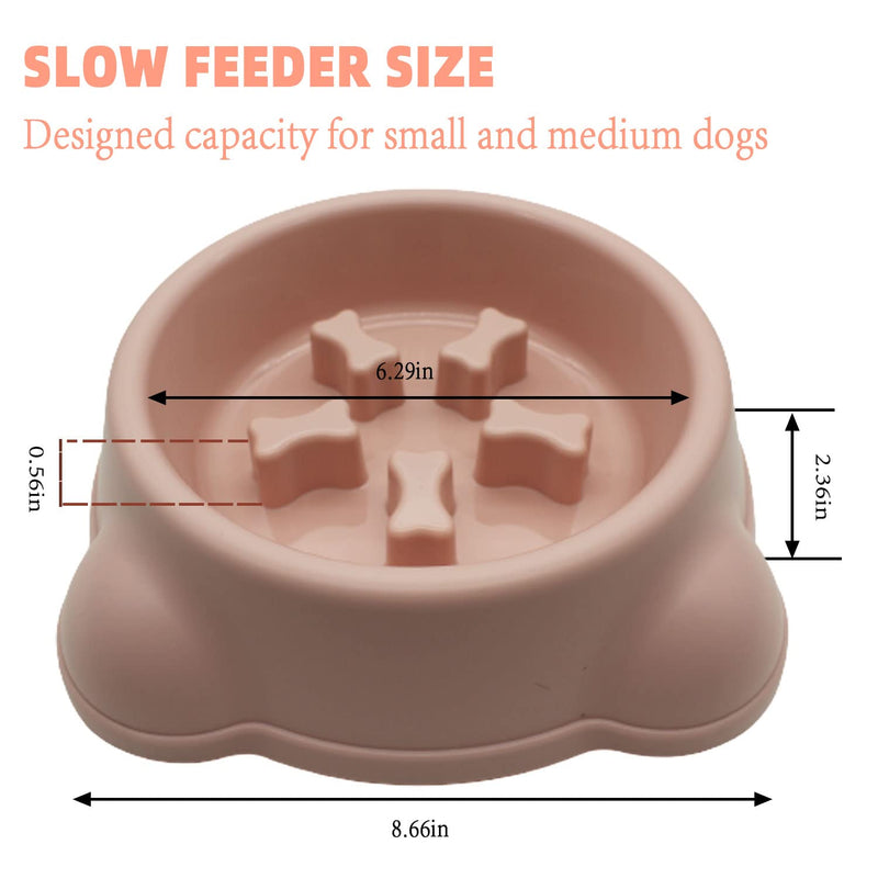 Slow Feeder Dog Bowls,Non Slip Maze Puzzle Dog Bowl Interactive Bloat Stop Dog Bowl Preventing Choking Healthy Dog Bowl for Small Medium Dogs & Dry, Wet Foods Pink - BeesActive Australia