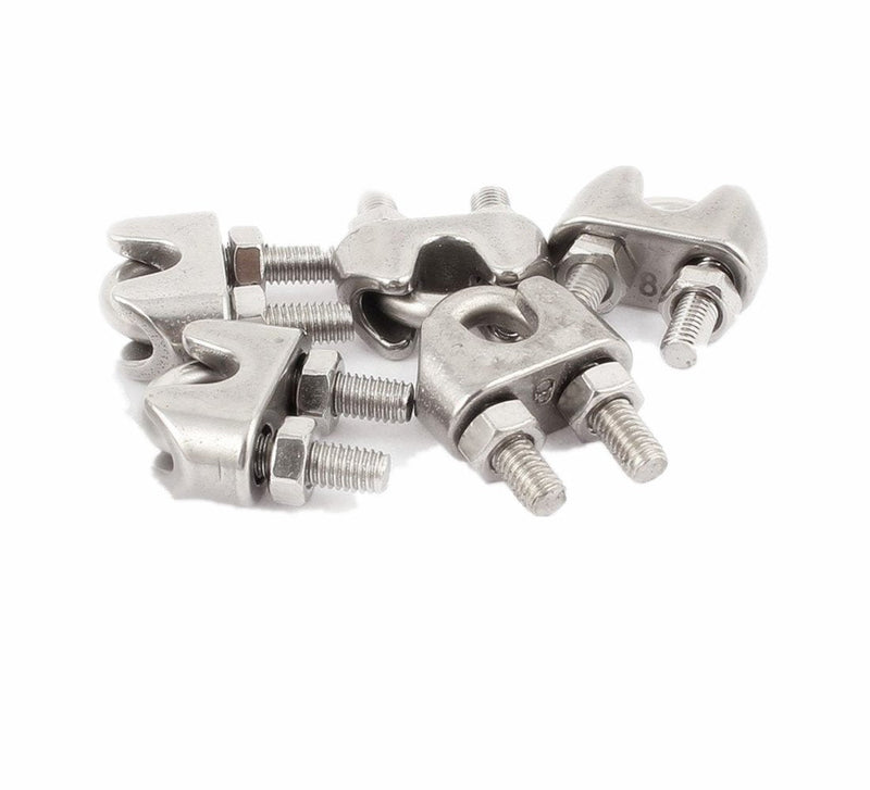 SamIdea Pack of 5, 8mm 5/16-inch Stainless Steel Wire Rope Cable Clamp Clips - BeesActive Australia