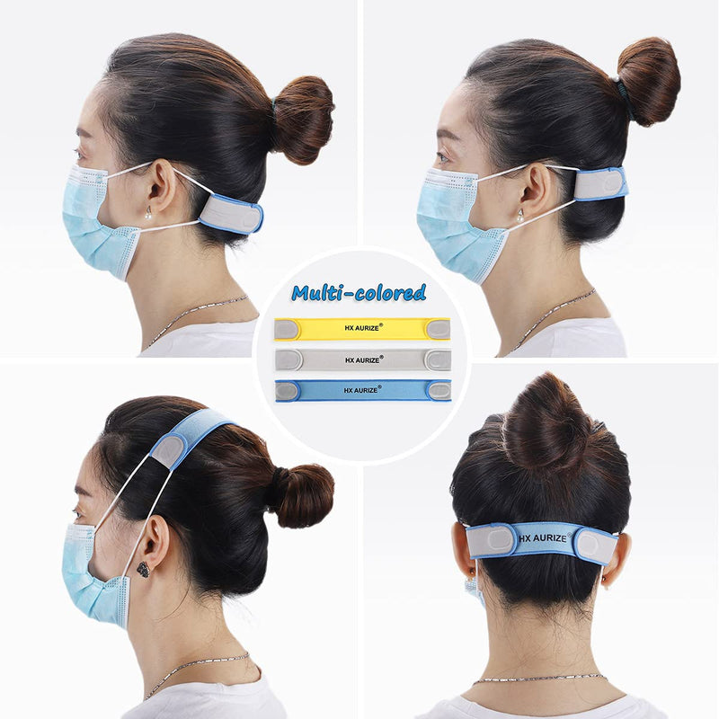 HX AURIZE Mask Strap Comfortable and Adjustable Mask Extender (Multicolor 3 Pcs) Multicolor 3 Pcs - BeesActive Australia