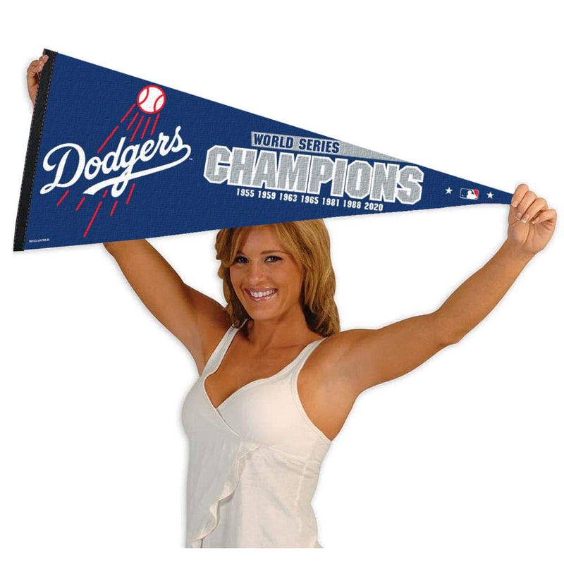 WinCraft Los Angeles Dodgers 7 Time Champions Pennant - BeesActive Australia