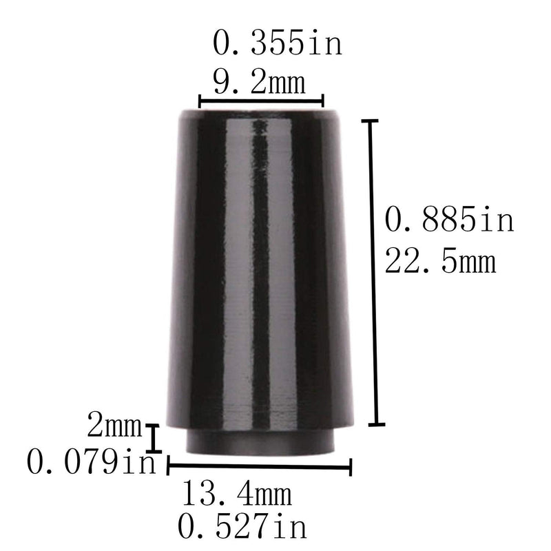 Golf Builder 10pcs/Set Tip Size .355 Golf Ferrules for Taper Tip Iron Wedge Full Black - BeesActive Australia