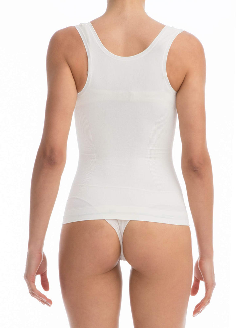 Farmacell Bodyshaper 606B - Cupless Vest Push-up Support, 100% Made in Italy Small-Medium Ivory - BeesActive Australia