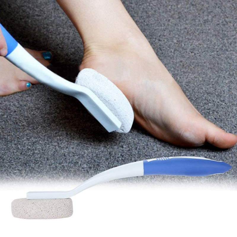 Foot Pumice with Handle, Gentle Foot Exfoliator Scrubber for Dry, Dead Skin Feet Massage Cleaner Stone - BeesActive Australia