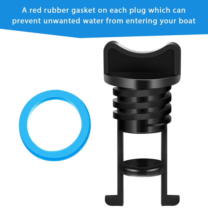 Nylon Kayak Drain Plugs Thread Drain Plugs for Kayak Dinghy Canoe Boat (6, Blue) 6 - BeesActive Australia