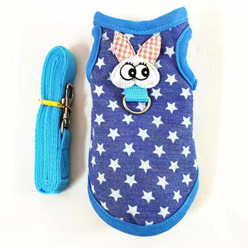 Anelekor Small Animals Christmas Costume Hamster Santa Coat Guinea Pig Harness and Leash Set Small Pets Clothes for Rats Lizard Kitty Mini Dog Hedgehog Iguana and Small Breeds Medium Blue - BeesActive Australia