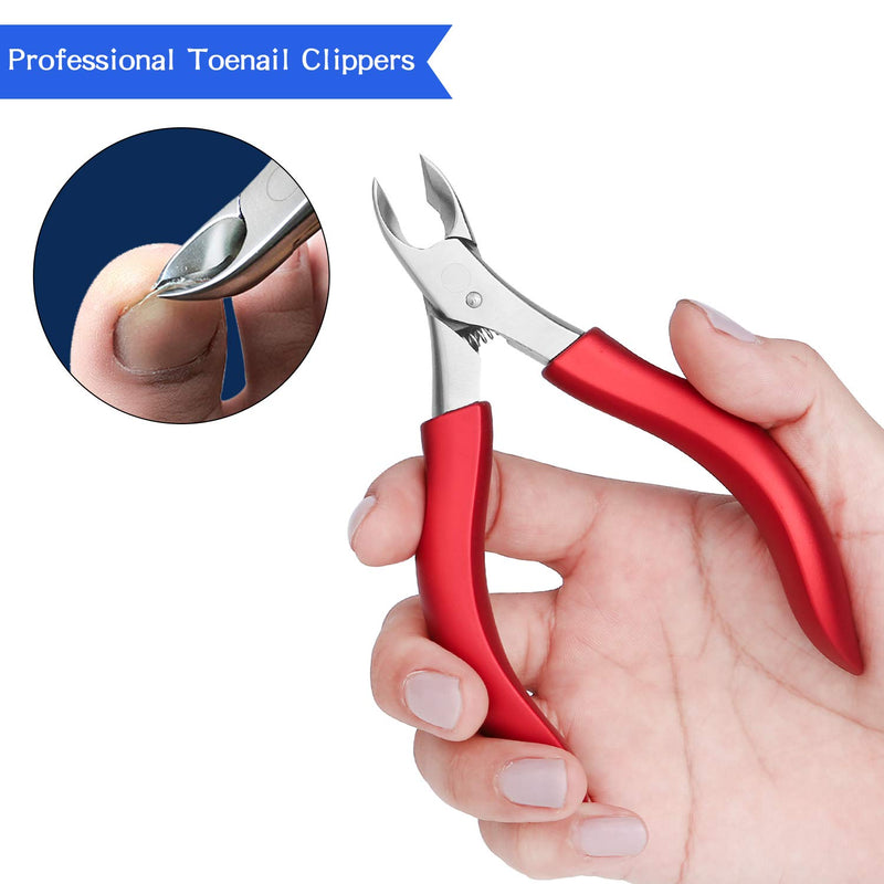 Professional Toenail Clippers for Thick - or Ingrown Toenails - Long Handle for Easy Grip +Leather Packaging, Safe Storage - Maintain Healthy Nails with Ease by gurelax Thick Toenail clipper - BeesActive Australia