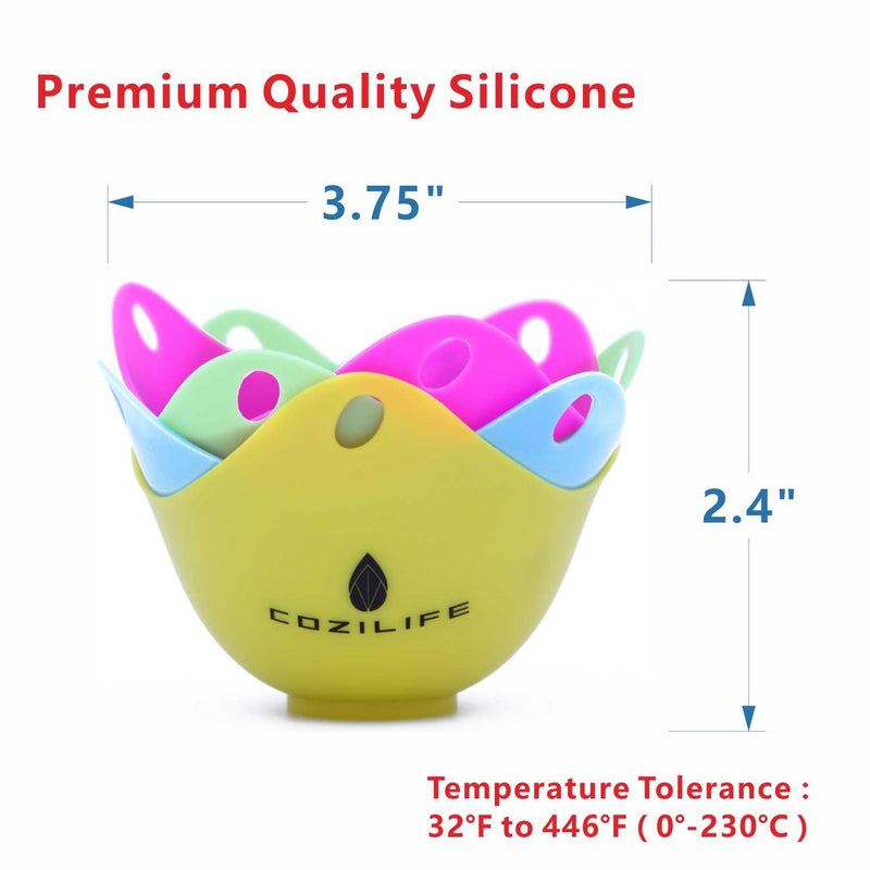 Egg Poacher – COZILIFE Silicone Egg Poaching Cups with Ring Standers, For Microwave or Stovetop Egg Cooking, Kraft Box Packing, BPA Free, Pack of 4 - BeesActive Australia