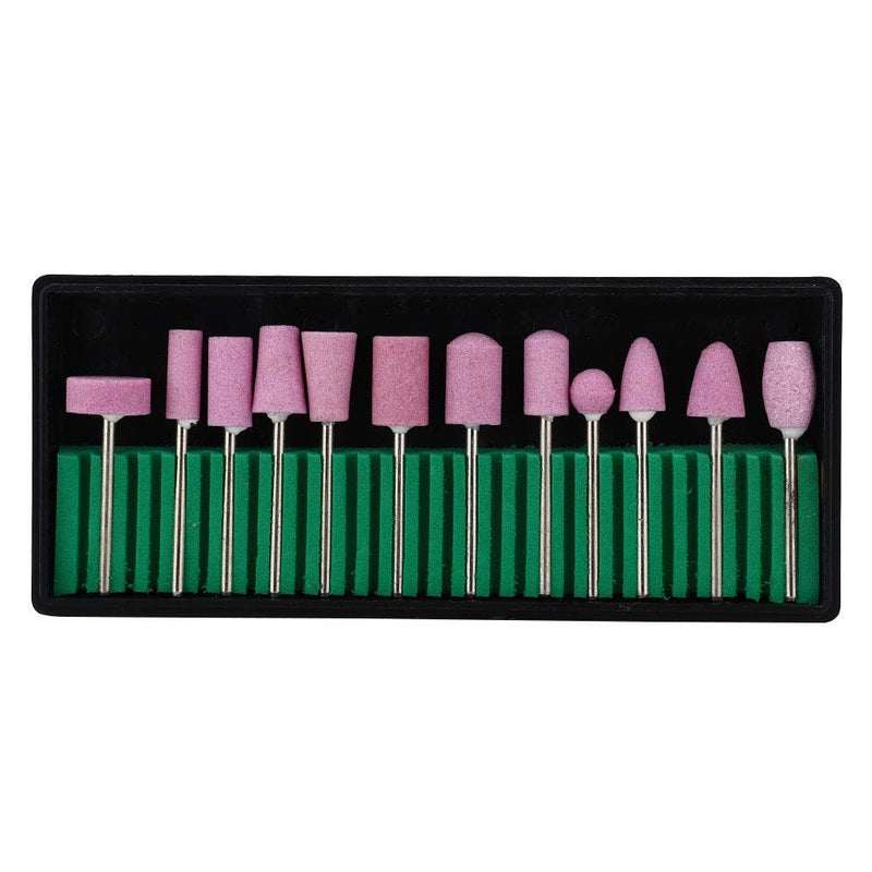 Rotekt 12pcs Professional Nail Drill Bits Set Manicure Pedicure Nail Polishing Accessories - BeesActive Australia