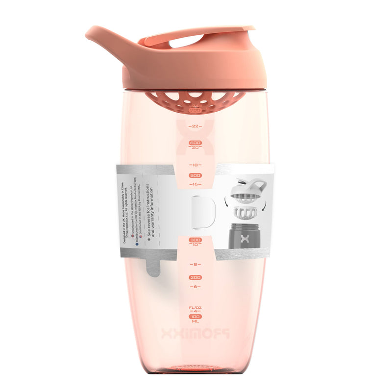 Promixx Pursuit Protein Shaker Bottle - Premium Shaker for Protein Shakes - Lifetime Durability, Leakproof, Odourless - 700ml / 24oz (Coral) Coral - BeesActive Australia