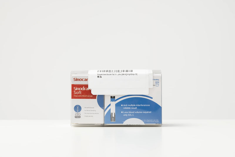Sinocare Blood Glucose Test Strips (Safe AQ Angel), 50pcs Blood Glucose Test Strips for Safe AQ Angel Blood Sugar Monitor, 50pcs No Coding Test Strips & 50 Lans. (Safe AQ Angel Strips- 50) Safe Aq Angel Strips- 50 - BeesActive Australia