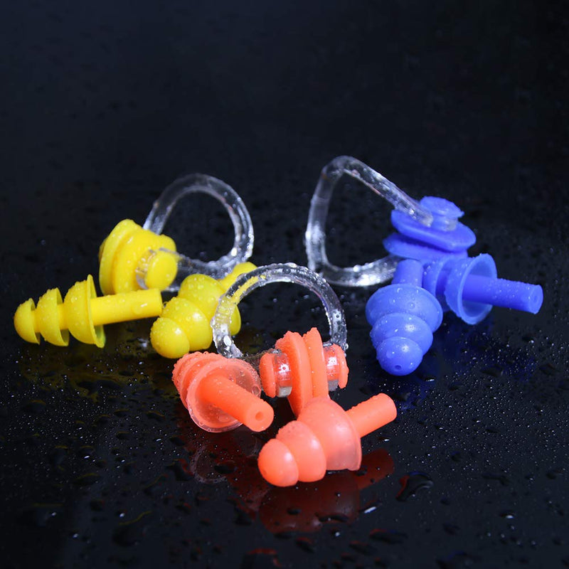 UPINS 14 Sets Silicone Nose Clips Waterproof Swimming Nose Plugs Earplugs for Adults Kids, Ear Nose Protector - BeesActive Australia