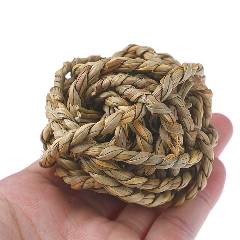 Small Animal Ball Toy, Rabbit Activity Toy, Small Animal Chew Toys Grass Ball for Hamsters Gerbils Bunny Rabbits Guinea Pigs 15 Pcs - BeesActive Australia