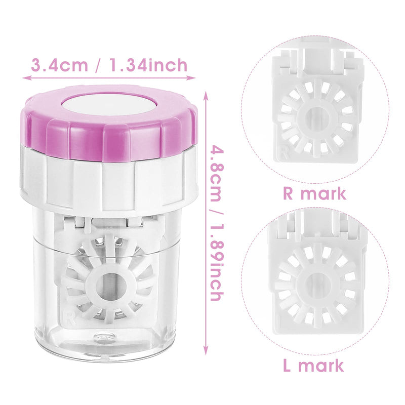 WLLHYF 3 Pcs Manually Contact Lens Washer Cleaner Contact Lens Case Portable Rotation Contact Lens Cleaning Container for Everyday Use - BeesActive Australia