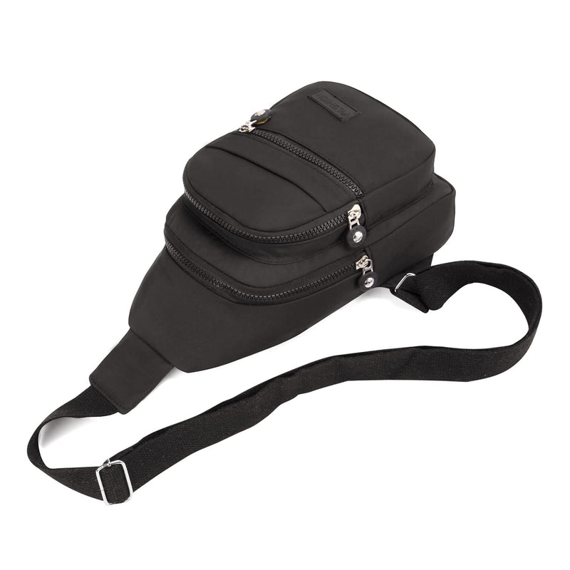 EVANCARY Small Sling Bag for Women, Chest Daypack Crossbody Backpack for Travel Sports Running Hiking Black - BeesActive Australia