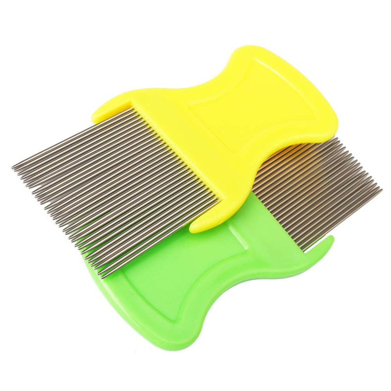 nuoshen 6 Pcs Lice Comb, Double Sided Plastic Hair Comb Metal Teeth Nit Combs Head Lice Treatment for Adults, Kids, Dogs, Cats Size A (Pack of 1) - BeesActive Australia