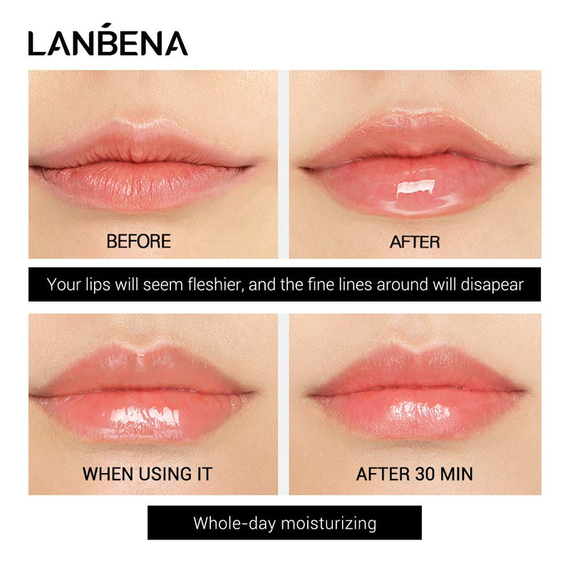 LANBENA Lips Care Serum Lips Moisturizing Plumping Cream Making Sexy Doodle Lips, Reduce Fine Lines,Repair Necrotic Skin (Packaging upgrade) Transparent - BeesActive Australia