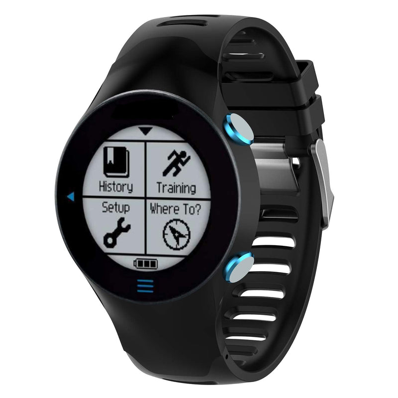 QGHXO Band for Garmin Forerunner 610, Soft Silicone Replacement Watch Band Strap for Garmin Forerunner 610 Fitness Watch BK - BeesActive Australia