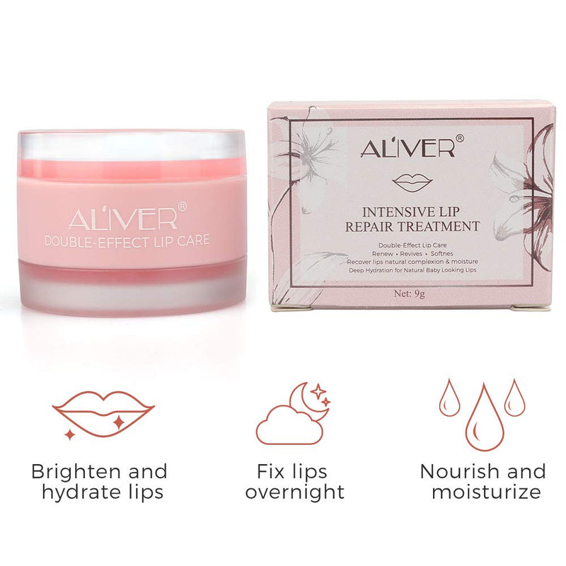 Lip Sleep Mask with two kinds of effective collagen peptide, lip scrub to remove dead skin and intensive lip repair treatment,a Lip mask for dry peeling lips, a lip balm for lip care (Peach) Peach - BeesActive Australia