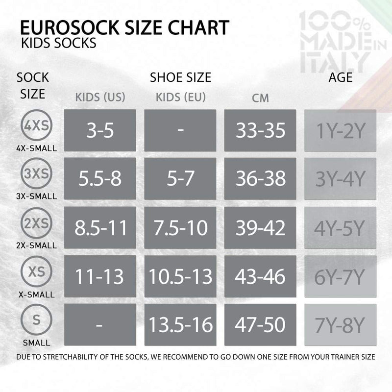 Eurosock girls Junior Supreme Socks X-Small Black - BeesActive Australia