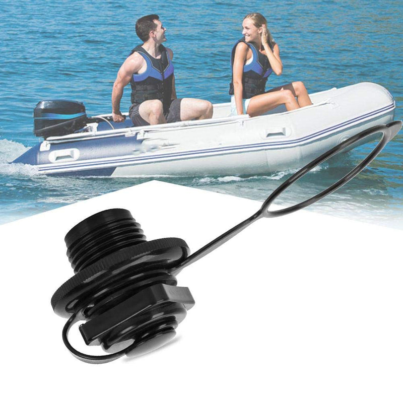 Tbest 2pcs Inflatable Air Valve 23.9mm Black Plastic Fishing Boats Replacement Air Valve Screw Air Valve for Inflatable Boat - BeesActive Australia