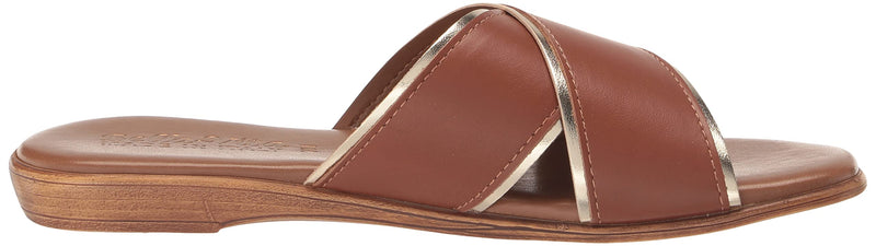 Bella Vita Women's Tab-Italy Flat Sandal 5.5 Whiskey Leather - BeesActive Australia