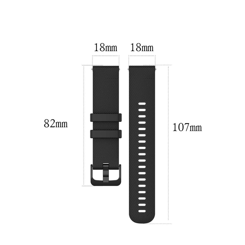 RuenTech Bands Compatible with Garmin Vivoactive 4S / Vivomove 3S Band Silicone Quick Release Straps 18MM Replacement Wristband (Pink/Beige/Teal/Orange/Sangria) Pink/Beige/Teal/Orange/Sangria - BeesActive Australia