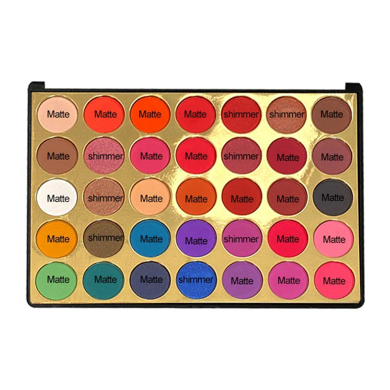 VERONNI Pro 35 Color Eyeshadow Palette 8 Shimmer 27 Matte Bright and Warm Colorful Eye Shadows Makeup Pallet (35SP) 35SP - BeesActive Australia