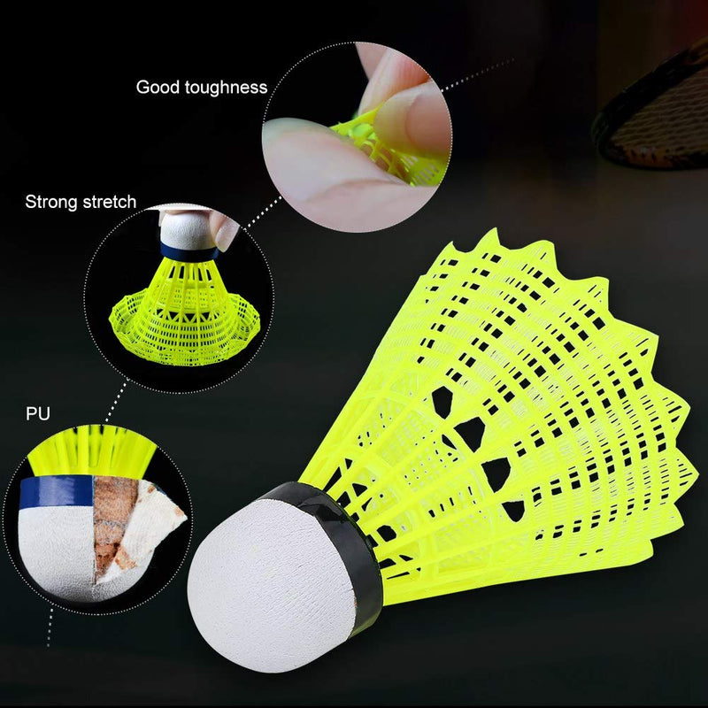 Alomejor 6Pcs Badminton Shuttlecocks Nylon Badminton Ball for Outdoor Sports Training - BeesActive Australia