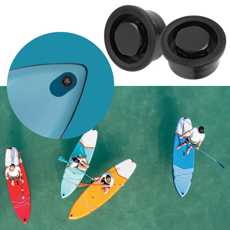 Demeras Surfboard Air Vent Paddle Board Air Vent 2Pcs PVC Surfboard Paddle Board Vent Hole Automatic Breathing Waterproof Accessory Black - BeesActive Australia