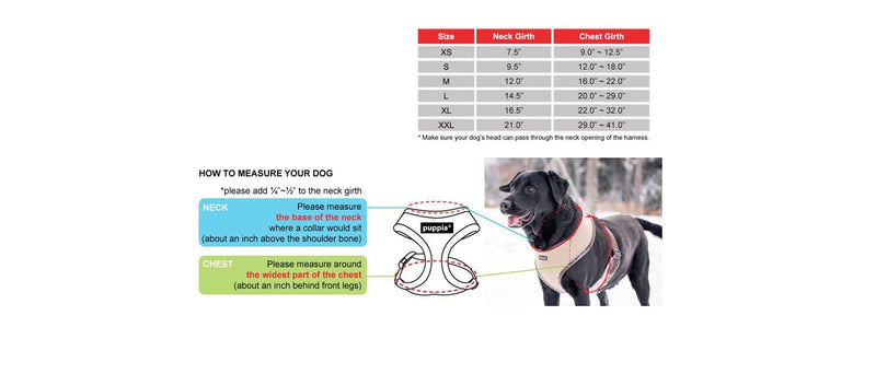 Puppia Soft Dog Harness No Choke Over-The-Head Triple Layered Breathable Mesh Adjustable Chest Belt and Quick-Release Buckle S (Neck: 9.5", Chest: 12"-18") Pink - BeesActive Australia