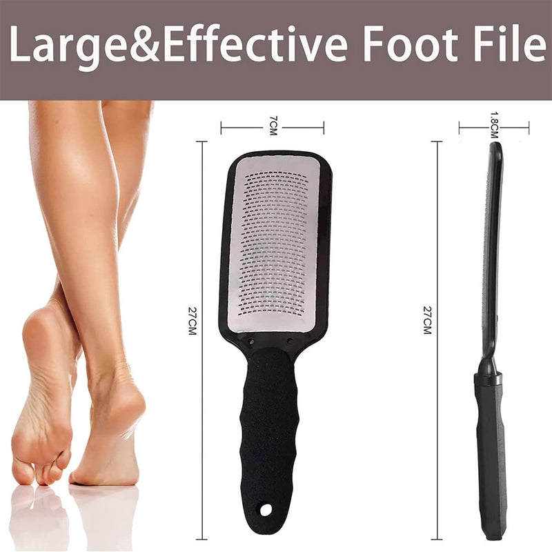Foot Rasp Hard Skin Remover, Dead Skin Remover for Feet, Pedicure Foot File Make Foot Beauty Extra Smooth, Foot Scrub Foot Exfoliator for Corn Removal, Feet Care Callous Removers for Feet (1 Black) 1 Black - BeesActive Australia