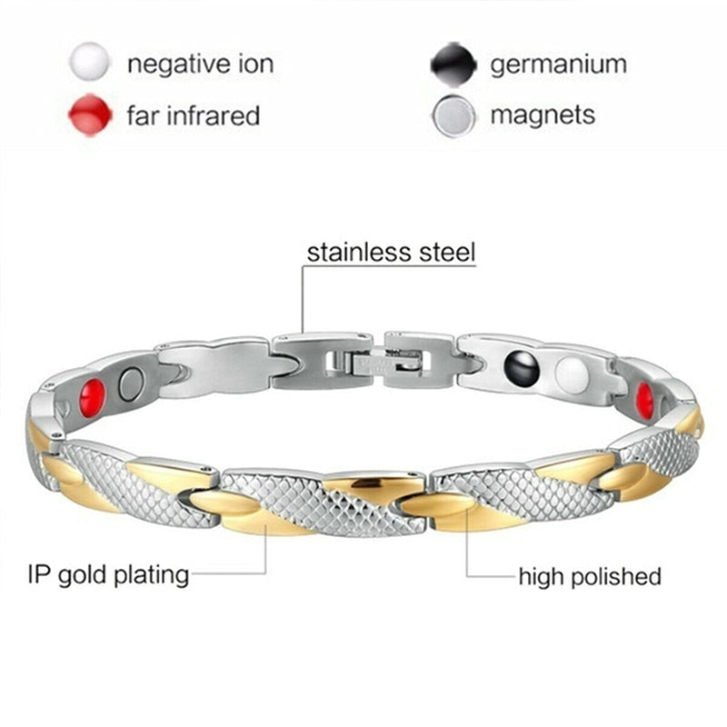 WDYY Elegant Therapy Fit Plus Bracelet, Slimming Weight Loss Anti-fatigue Bracelet for Men Women (Silver) - BeesActive Australia