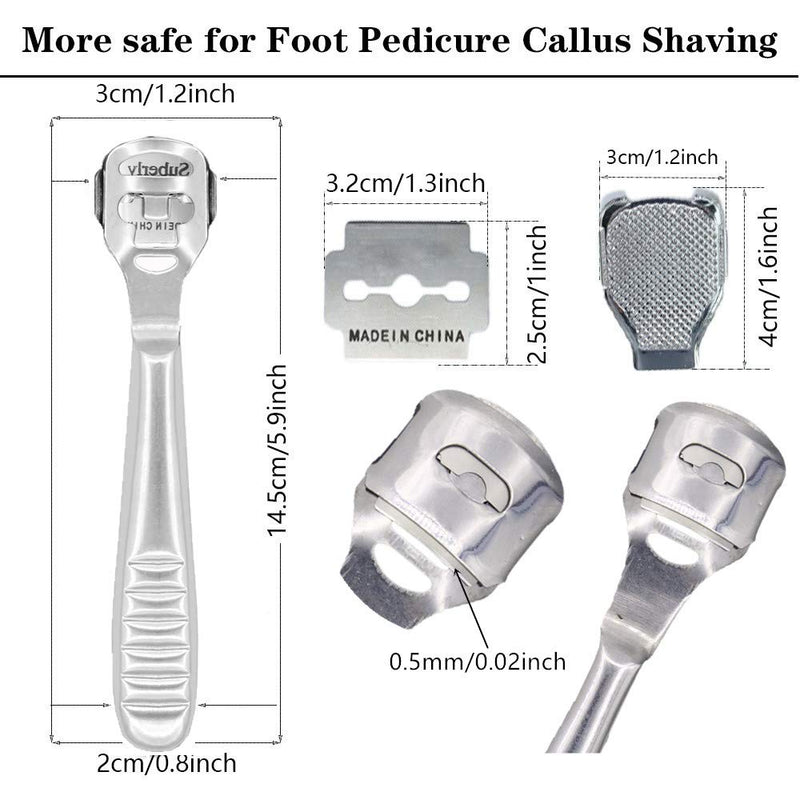 Callus Shaver Sets with 10 Replacement Slices & 1 Callus Shavers & 1 Foot File Heads - Foot Care Tools Hard Skin Callus Remover for Hand Feet - BeesActive Australia