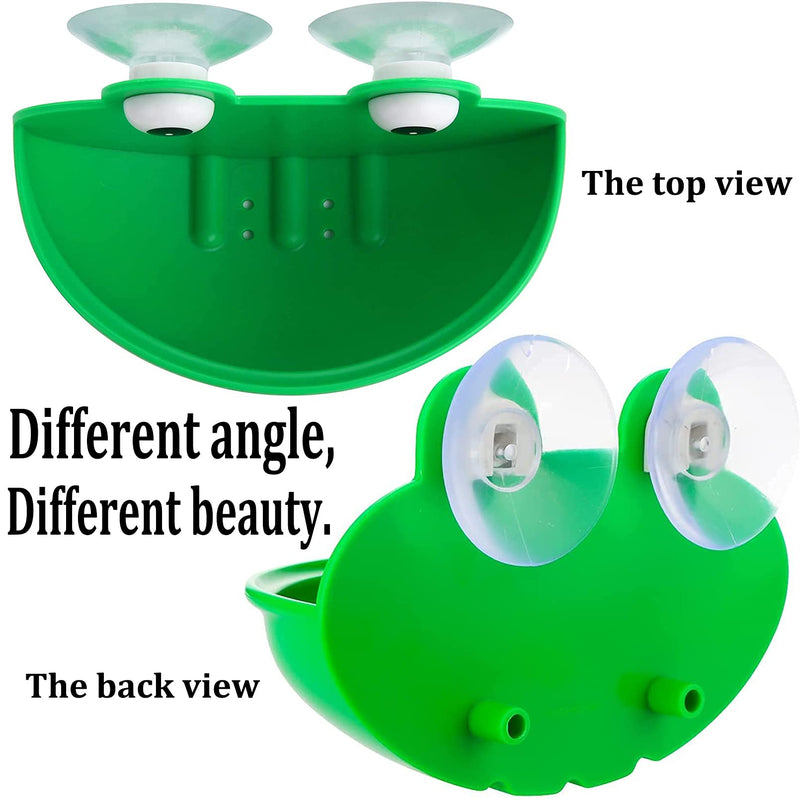 PINVNBY 2 Pack Amphibian Aquatic Frog Habitat Plastic Frog Habitat with Suction Cups Cute Fish Tank Decoration for Tree Frog Gecko Toad Turtle Tadpole and Other Small Aquatic Animals - BeesActive Australia